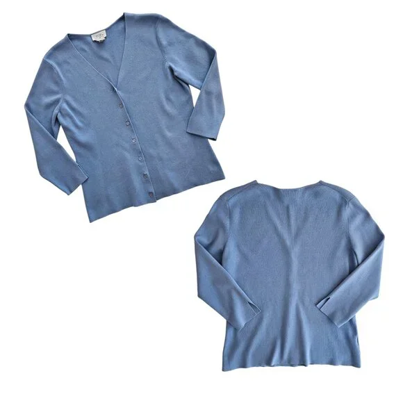 Ann Taylor Loft Cardigan & Sleeveless Top Set | Pre-Loved | XS | Bluish Gray - Picture 3 of 16